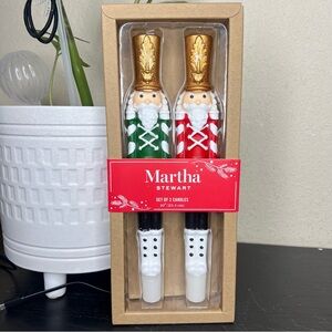 Martha Stewart Nutcracker Candle Set - Red, Green, Gold